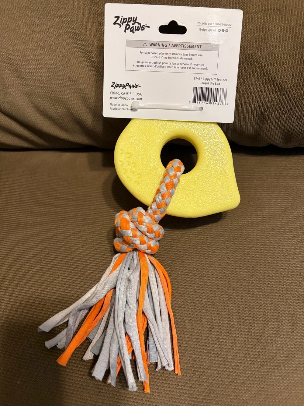 ZippyPaws Retired Zippytough Teether- Brigette Bird Made of Durable TPR Material